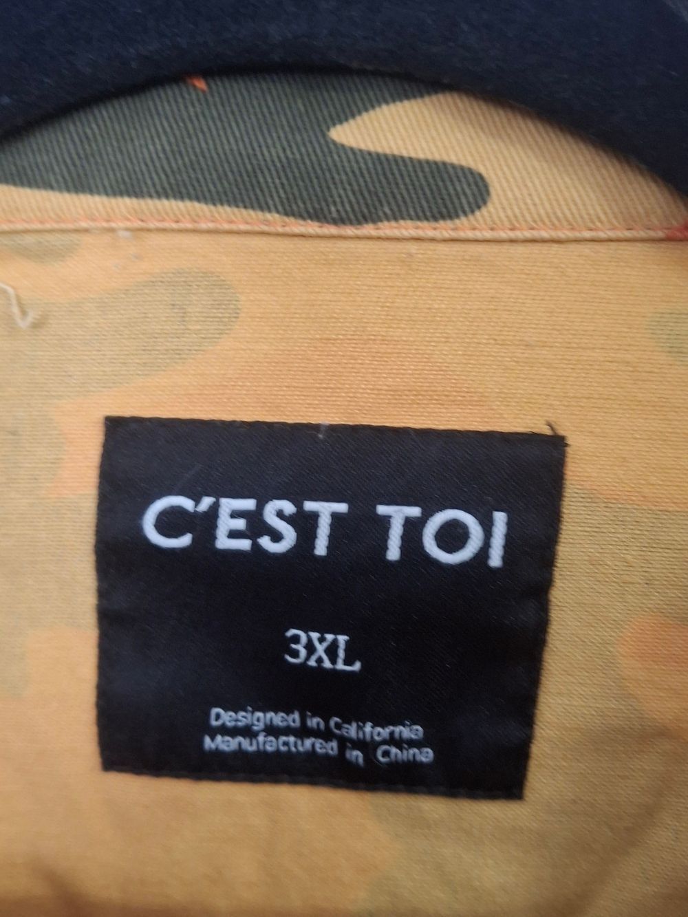 C'est Toi Orange Cropped Camo Cropped Utility Jacket - Women's - Picture 6 of 6